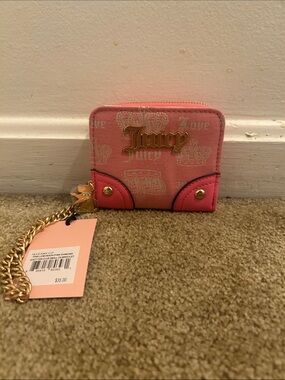 Juicy Couture Pink Logo Zip-Around Wallet